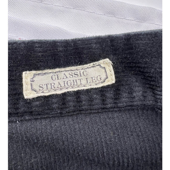 Vintage AMERICAN LIVING By Ralph Lauren Corduroy Black Classic Straight Pants 8 - Picture 5 of 11
